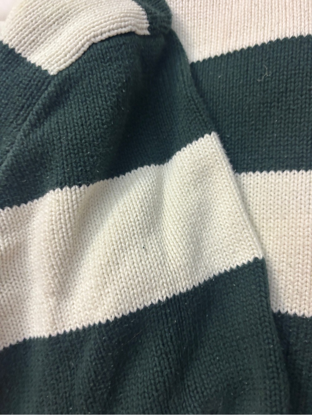 Brandy Melville Green and White striped sweater - Picture 4 of 4
